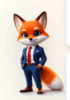 Foxbot, the Flutter Fox AI receptionist mascot